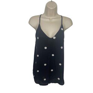LOFT Women's Size XSP XS Petite Black Polka Dot Blouse
